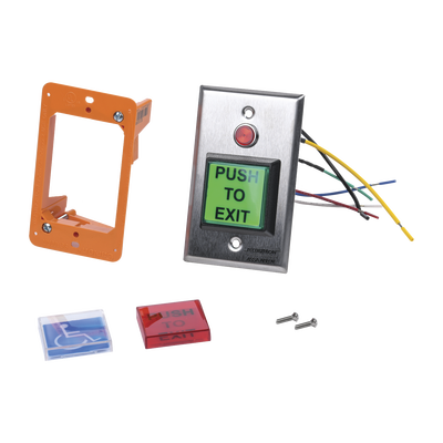 Botón Momentáneo con Garantía de Por Vida  NO, NC/ Cubiertas Intercambiables