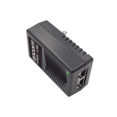 Adaptador de pared / Inyector PoE / 24 Vcc / 1 A / Controlado por chip IC / Protección contra OV, OC, SC, UV/  Fácil de instalar