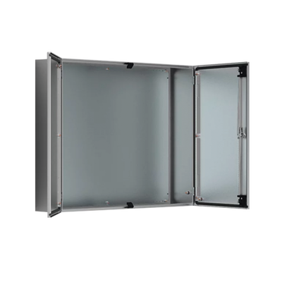 Gabinete de Doble Puerta, 1200 x 1200 x 400 mm, de Acero Inoxidable, Cepillado. Protección NEMA 12, IP55, IK10