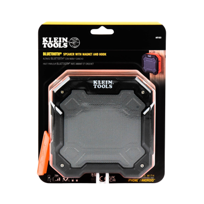Bocina Portátil BLUETOOTH® con Imán y Gancho para Colgarse. Permite Altavoz Manos Libres con Micrófono Incorporado.