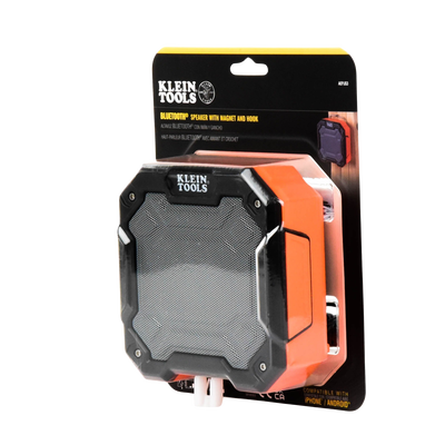 Bocina Portátil BLUETOOTH® con Imán y Gancho para Colgarse. Permite Altavoz Manos Libres con Micrófono Incorporado.