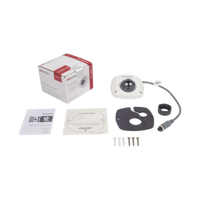 Cámara Móvil Mini Domo 2 Megapixel (1080P) / Lente 2.8 mm / Conexión Tipo Aviación / Micrófono Integrado / 10 - 20 mts IR / WDR 120 dB / IK07 / Interior