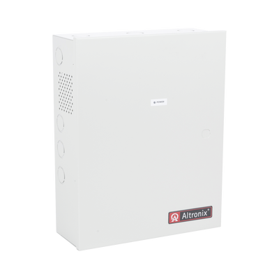 12 Vcc @ 10 A / fuente tipo control / 8 entradas a 8 salidas / aplicaciones control de acceso, alarmas, y detección de Incendio / con capacidad de batería de respaldo / Requiere baterías.