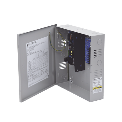 12 o 24 Vcc @ 6 A / fuente tipo control / para 8 entradas a 8 salidas / capacidad de batería de respaldo / requiere batería.