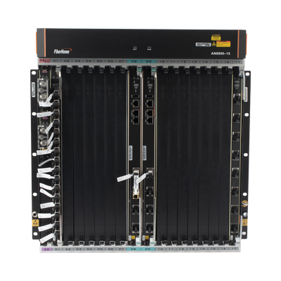 OLT Carrier Class Modular GPON, 14 Ranuras de Servicio, Incluye 1 Tarjeta de Servicio, Doble fuente -48Vcc, 11 UR, Gestión por UNM2000, CLI, Incluye Instalación de software UNM2000, (Interoperabilidad con ONU´s de Terceros sin Costo)