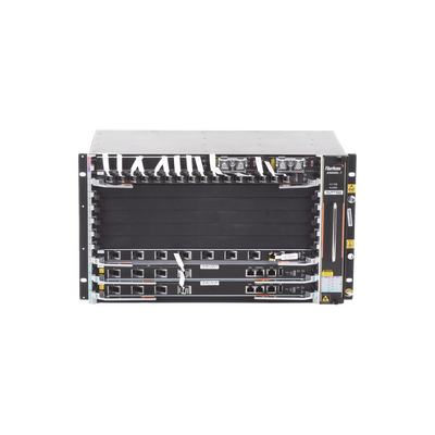 OLT Carrier Class Modular GPON, 6 Ranuras de Servicio, Incluye 1 Tarjeta de Servicio 16 puertos GPON, crecimiento hasta 96 puertos GPON, 6 UR, Gestión por UNM2000, CLI, (Incluye Instalación de software UNM2000)