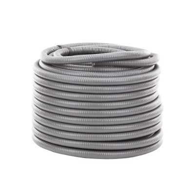 Tubo Flexible tipo Liquidtight de 3/4" (19 mm). Acero + PVC. Rollo de 50 Metros.