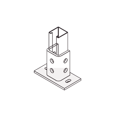 Base Interior tipo T para Perfil Sencillo.