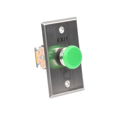 Botón Tipo Hongo Color Verde / NO, NC, COM / Uso Rudo