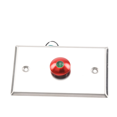 Botón tipo Hongo / Redondo Color Rojo con LED / Estético / NO y COM