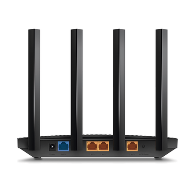 Router WiFi 6 AX 1500Mbps / MU-MIMO 2X2 y OFDMA / 1 Puerto WAN 10/100/1000 Mbps / 3 Puertos LAN 10/100/1000 Mbps / 4 Antenas / Conexión Inalámbrica OneMesh