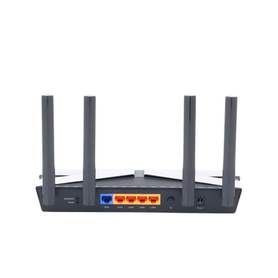 Router WiFi 6 doble banda AX 3000 Mbps /  MU-MIMO y OFDMA / 1 Puerto WAN 10/100/1000 Mbps / 4 Puertos LAN 10/100/1000 Mbps / 4 Potentes Antenas.