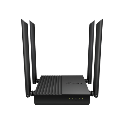 Router Inalámbrico AC 1200 / Doble Banda MU-MIMO / 1 puerto WAN 10/100/1000 Mbps / 4 puertos LAN 10/100/1000 Mbps / Compatible con EasyMesh / Administración Web o App Tether