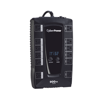 UPS de 900 VA/480 W, Topología Línea Interactiva, Entrada 120 Vca NEMA 5-15P, Tipo Gabinete Compacto, Con 12 Tomas NEMA 5-15R