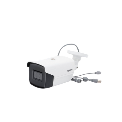 Bala TURBOHD 4K (8 Megapixeles) / Gran Angular 102º / Lente 2.8 mm / Exterior IP67 / IR EXIR 60 mts / dWDR