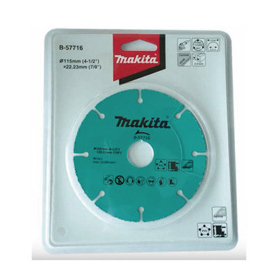 Disco de carburo de tugsteno 4 1/2" multi-material para esmeriladora, Ideal para Yeso y Epóxicos.