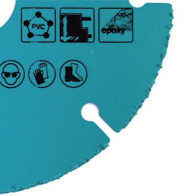 Disco de carburo de tugsteno 4 1/2" multi-material para esmeriladora, Ideal para Yeso y Epóxicos.