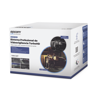 Kit TurboHD 1080p / DVR 8 Canales / 8 Cámaras Bala ColorVu con Microfono Integrado / Fuente de Poder / Accesorios de Instalación
