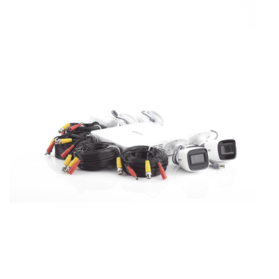 (MICRÓFONO Integrado) Kit TurboHD 1080p Lite / DVR 4 canales / Audio por Coaxitron / 4 Cámaras Bala de Metal con Micrófono Integrado