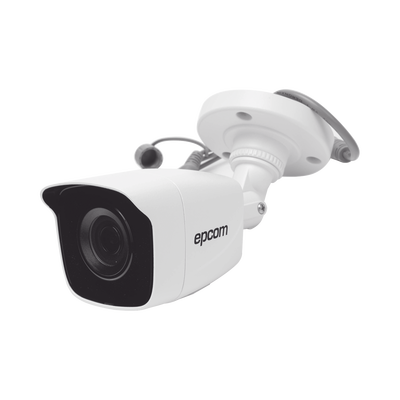 Bala TURBOHD 2 Megapíxeles (1080p) / METALICA / Gran Angular 103° / Lente 2.8 mm / IR EXIR Inteligente 20 mts / Exterior IP66 / TVI-AHD-CVI-CVBS