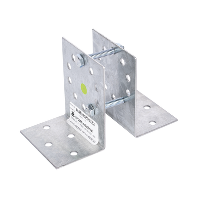 Base Multiposición para postes de paso o esquina en cercos electricos 100% Acero galvanizado.