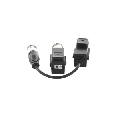 Kit de Transceptor (Balluns) TURBOHD con Boton Push / Hasta 8 MP (4K) / 100% Cobre / Soporta HD-TVI / AHD / CVI / CVBS / Audio por Coaxitron / Datos para Menu de Configurar de Cámaras