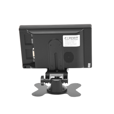 Monitor 7" TFT-LCD ideal para colocar en vehículos o DVR/NVR.  Entradas de video HDMI, VGA y RCA (CVBS)