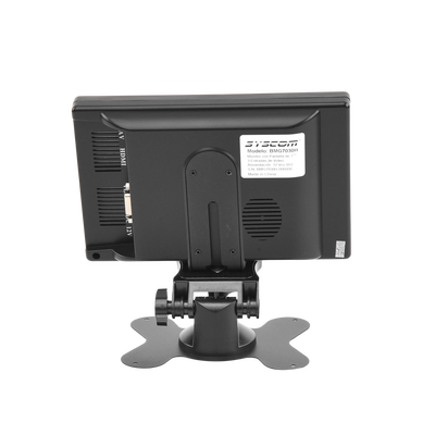 Monitor 7" TFT-LCD ideal para colocar en vehículos o DVR/NVR.  Entradas de video HDMI, VGA y RCA (CVBS)