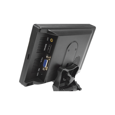 Monitor 7" TFT-LCD ideal para colocar en vehículos o DVR/NVR.  Entradas de video HDMI, VGA y RCA (CVBS)