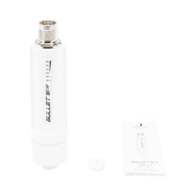 Radio airMAX Bullet-M2HP, hasta 100 Mbps, frecuencia de 2 GHz (2412 - 2472 GHz), No incluye adaptador PoE