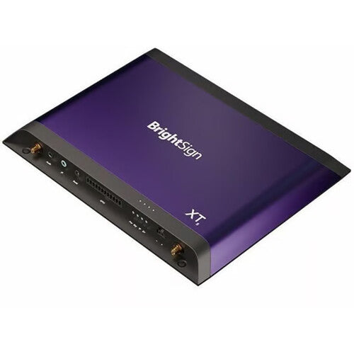 Reproductor multimedia de grado empresarial BrightSign XT1145 con chasis de aluminio, para señalización digital 8K y gráficos HTML5 en Store Smart House.