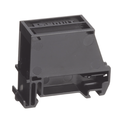Adaptador de 1 Puerto, Para Conectores Tipo Mini-Com, Montaje en Riel Din Estándar de 35mm, Color Negro