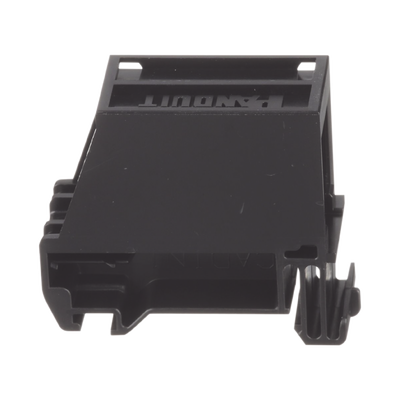 Adaptador de 1 Puerto, Para Conectores Tipo Mini-Com, Montaje en Riel Din Estándar de 35mm, Color Negro