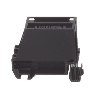 Adaptador de 1 Puerto, Para Conectores Tipo Mini-Com, Blindado, Montaje en Riel Din Estándar de 35mm, Color Negro