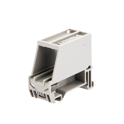 Adaptador de 1 Puerto, Para Conectores Tipo Mini-Com, Montaje en Riel Din Estándar de 35mm, Color Gris Internacional