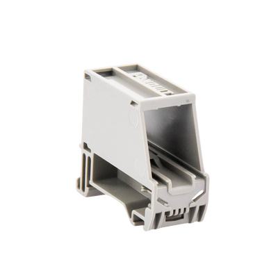 Adaptador de 1 Puerto, Para Conectores Tipo Mini-Com, Montaje en Riel Din Estándar de 35mm, Color Gris Internacional