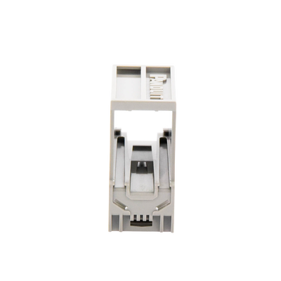 Adaptador de 1 Puerto, Para Conectores Tipo Mini-Com, Montaje en Riel Din Estándar de 35mm, Color Gris Internacional