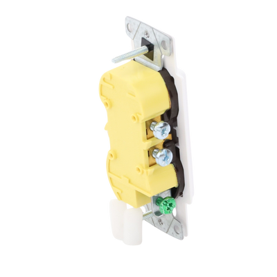 Tomacorriente receptáculo convencional  120V, 15A, color blanco.
