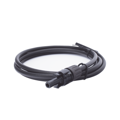 Cable Fotovoltaico 1.5 m, Negro, Calibre 10 AWG con Terminal MC4-H en un Extremo