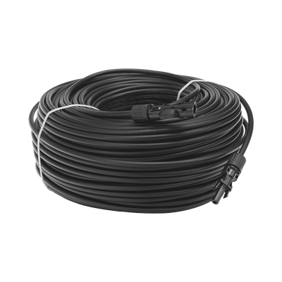 Cable Fotovoltaico 100 m, Negro, Calibre 10 AWG con Terminales MC4 en Ambos Extremos