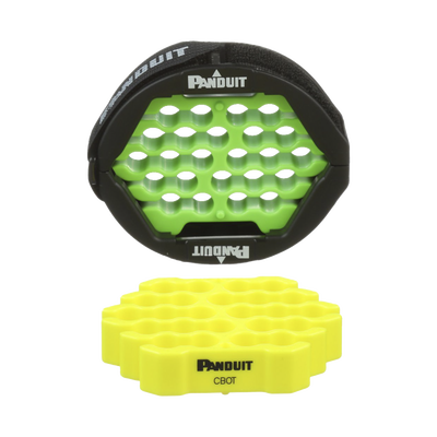 Herramienta Para Peinado y Organización de Cables, Incluye Organizador Verde para Diámetros de Cables de 4.6 a 6.3 mm y Amarillo Para 5.9 a 7.9 mm