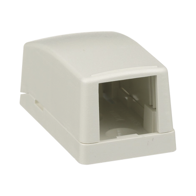 Caja de Montaje en Superficie, Para 1 Módulo Mini-Com, Color Blanco Mate