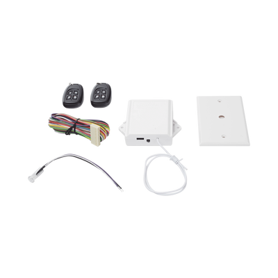 Receptor Universal con conexion directa al Keybus del panel de alarma con relevador auxiliar para abrir puertas de garage o aplicaciones de pulso momentaneo