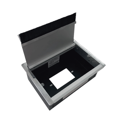 Caja universal vacía de 1 módulo para instalación en escritorio (voz, datos, vídeo, contactos eléctricos), (No incluye accesorios)