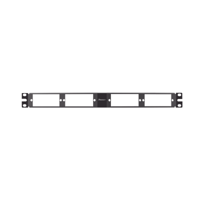 Patch Panel de Fibra Óptica, Para 4 Placas Acopladras FAP o FMP, Angulado, Color Negro, 1UR