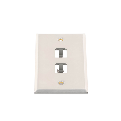 Placa de Pared Vertical, de Acero Inoxidable, Salida Para 2 Puertos Mini-Com