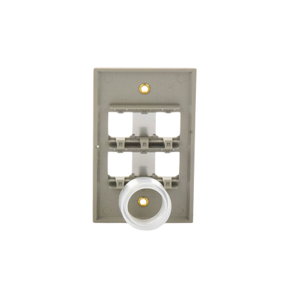 Placa de Pared Vertical, de Acero Inoxidable, Salida Para 4 Puertos Mini-Com