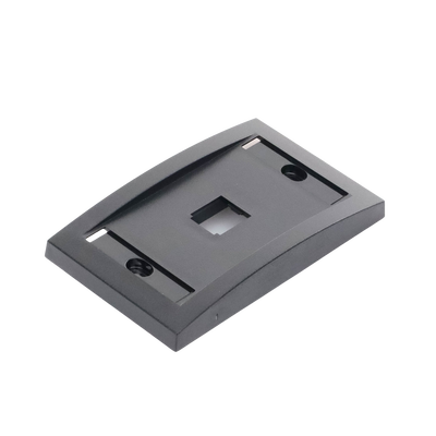 Placa de Pared Vertical Ejecutiva, Salida de 1 Puerto Mini-Com, Con Espacios Para Etiquetas, Color Negro
