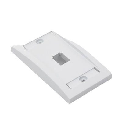 Placa de Pared Vertical Ejecutiva, Salida Para 1 Puerto Mini-Com, Con Espacios Para Etiquetas, Color Blanco