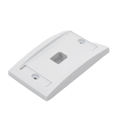 Placa de Pared Vertical Ejecutiva, Salida Para 1 Puerto Mini-Com, Con Espacios Para Etiquetas, Color Blanco